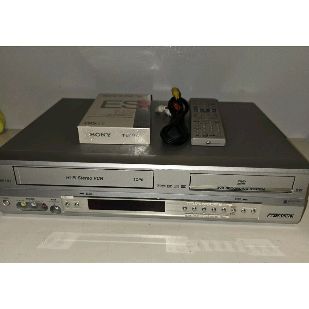 SANSUI DVD Recorder/VCR Combo VRDVD4005 With Remote Control